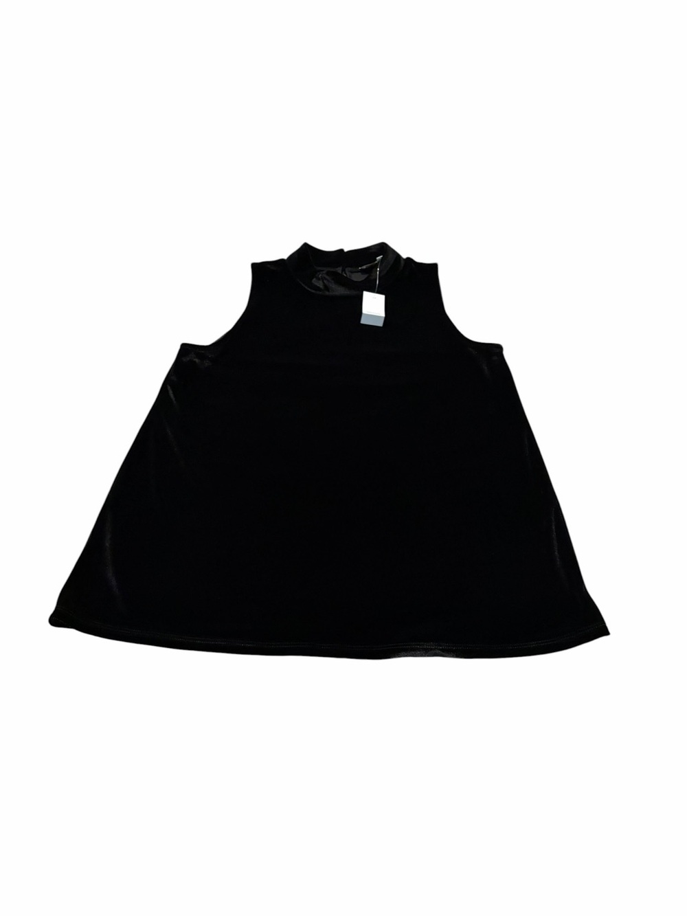 LOFT sleeveless black velvet blouse nwt